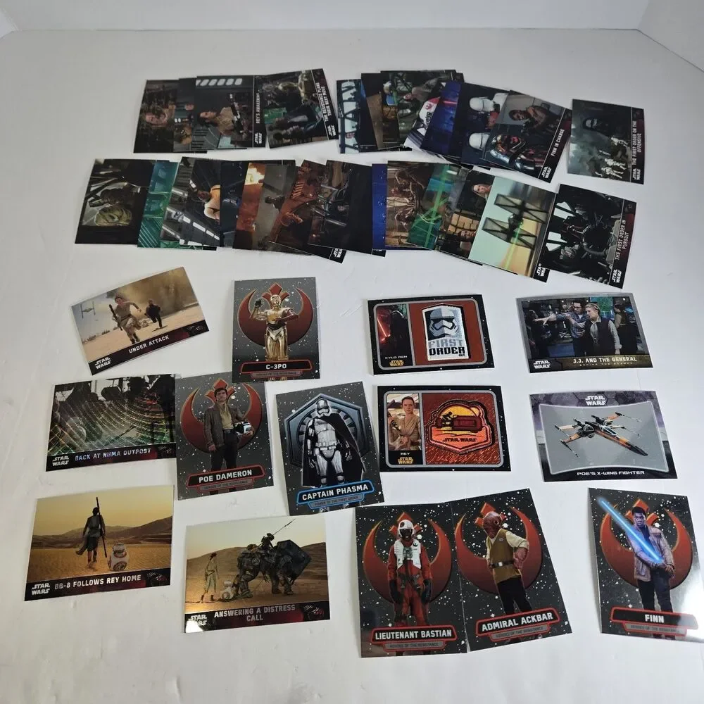 2016 Topps Star Wars Force Awakens Chrome Lot Patches Inserts Refractor